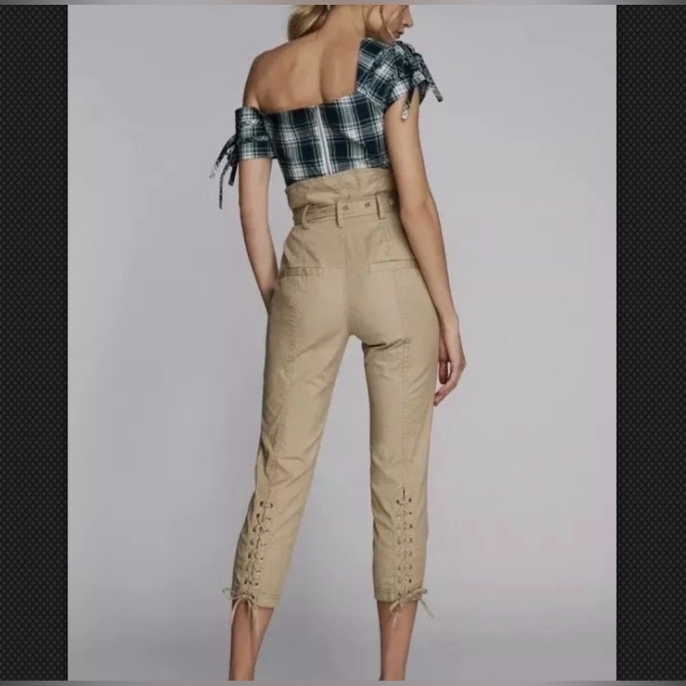 ✨ Marissa Webb Gia Pant Sandshell High Waist Paperbag Utility Pant Size 6 ✨ - Picture 11 of 12